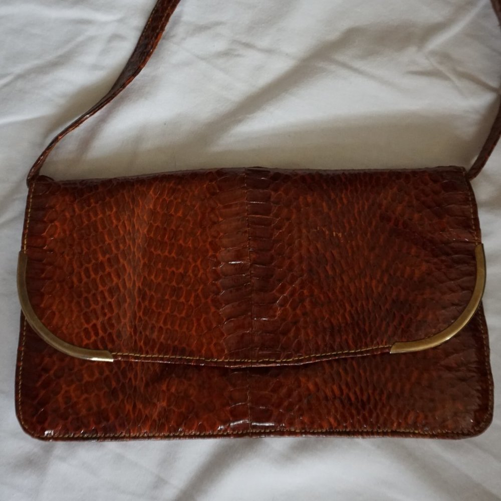 REAL 1970s Alligator Clutch